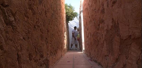  Blonde Teen Fucks Tourist in Alley